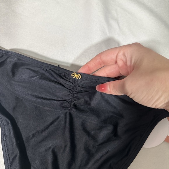 NWT $72 PQ SWIM [ Small ] Fanned Lace Bikini Bottoms in Midnight Black T2068 - Picture 10 of 10